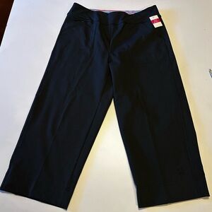 NWT Fresh Produce Black Basic Capri Cropped Pants